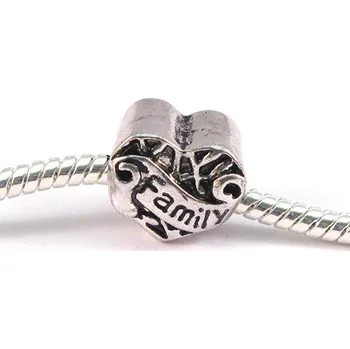 Přívěsek miXL.cz Korálky s velkým průvlekem Srdce Rodina