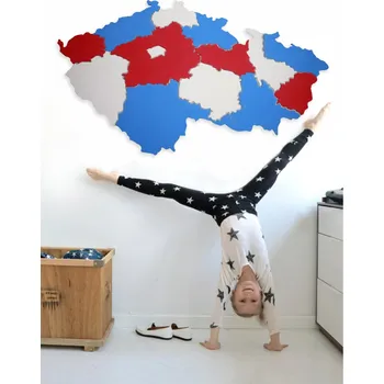 Barevná mapa ČR nástěnka