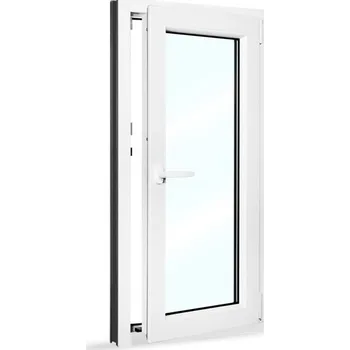 Okno SkladOken.cz Plastové okno 60x120 cm (600x1200 mm) | Bílé | Otevíravé i sklopné | Pravé | 6 komor | 80 mm