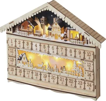 Vánoční dekorace EMOS 1534231500 svítící adventní kalendář 40 cm