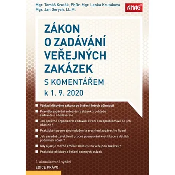 Zákon o zadávání veřejných zakázek s komentářem 1. 9. 2020 - T. Kruták a kol. (2020, brožovaná)