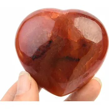 Přírodní kámen Karneol srdce (165g)