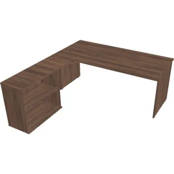 Kancelářský vozík HOBIS kancelářský stůl pracovní, sestava pravá - GE 1800 H P, ořech + doprava zdarma