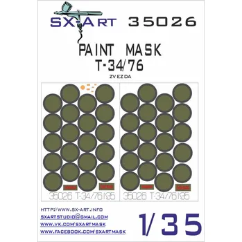 Plastikový model SX-ART 1/35 T-34/76 Painting Mask (ZVE)