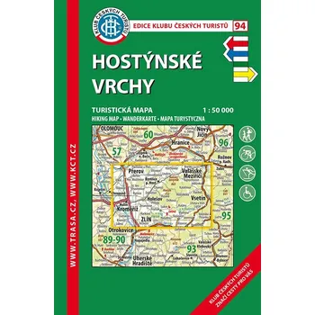 Hostýnské vrchy - turistická mapa KČT č.94