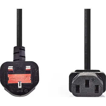 Prodlužovací kabel NEDIS Napájecí Kabel | Zástrčka Typu G (UK) - IEC-320-C13 | 5 m | Černá barva
