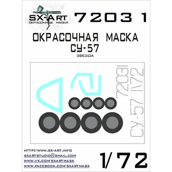 Plastikový model SX-ART 1/72 Su-57 Painting Mask (ZVEZDA)