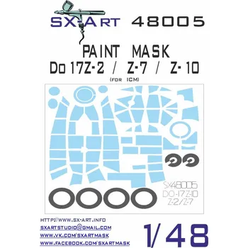 Plastikový model SX-ART 1/48 Do-17Z-2/Z-7/Z-10 Painting Mask (ICM)