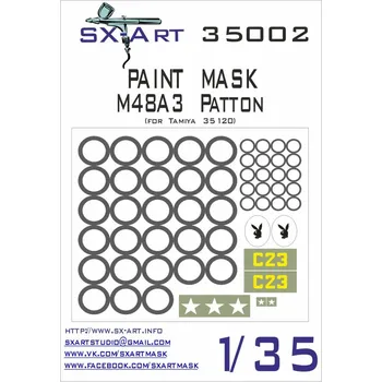 Plastikový model SX-ART 1/35 M48A3 Patton Painting Mask (TAM 35120)