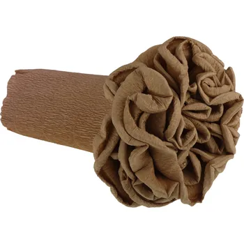 Krepový papír Krepový kornout 25cm x 2,5m 611-ZLATOHNĚDÁ