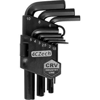 4CZECH Sada zástrčných klíčů šestihranných, 9dílná (1,5/2/2,5/3/4/5/6/8/10)