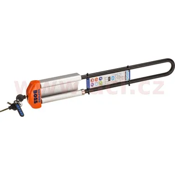 Motozámek zámek na sněžné skútry SNOWBOSS SSF, OXFORD (žlutý, sada vč. držáku na zámek, průměr čepu 15mm, pro šířku pásu do 520mm)