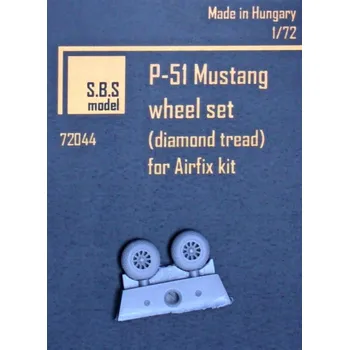 Plastikový model S.B.S model 1/72 P-51 Mustang wheel set - diamond tread (AIRF)