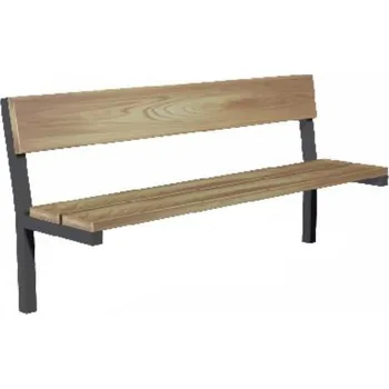 Zahradní lavice Venkovní lavička k zabetonování TERNO Červená (3000) 150 cm