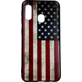 Pouzdro na mobilní telefon Kryt Samsung A20e 3D silikon Amerika (obal neboli pouzdro na Samsung A20e)