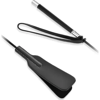 ELEGANTNÍ SILNÁ PLÁCAČKA 55 CM, DVOJITÝ BIČÍK K HRÁTKÁM BDSM, SADO MAS