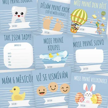 Milníkové kartičky pro chlapečka - 28ks