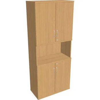 Kancelářský vozík HOBIS kancelářská policová skříň - SZ 5 80 05, zámek Huwill, buk + doprava zdarma