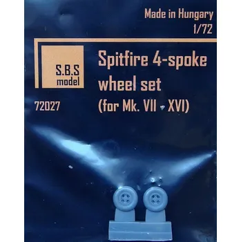 Plastikový model S.B.S model 1/72 Spitfire 4-spoke wheel set (for Mk.VII-XVI)