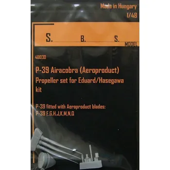 Plastikový model S.B.S model 1/48 P-39 Airacobra propeller - Aeroproduct (HAS)