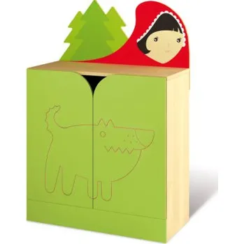 Dětská skříň Skříň policová s dvířky (červená karkulka, HRAD)