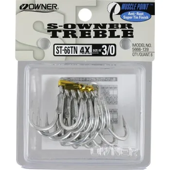 Rybářský háček Trojháček OWNER ST 66 Velikost: 4 Získejte slevu -5% za registraci v e-shopu
