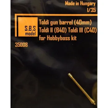 Plastikový model S.B.S model 1/35 Gun barrel (40mm) for Toldi II/Toldi III (HB)