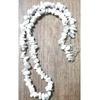 Náhrdelník Magnezitový náhrdelník sekaný, krátký cca 43cm