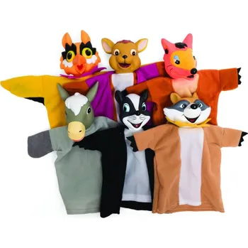 Domeček pro panenku Sada loutek na ruku BAMBI (6 ks)