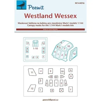 Plastikový model Peewit 1/144 Canopy mask Westland Wessex (MARK 1)