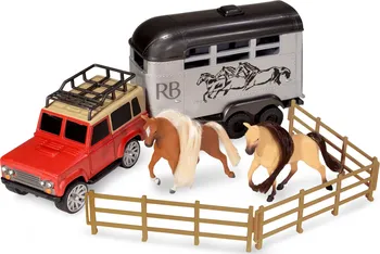 Figurka Royal Breeds Koně s přívěsem a autem