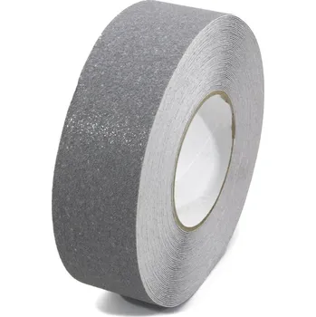 Výstražná páska Šedá korundová protiskluzová páska FLOMA Standard - délka 18,3 m, šířka 5 cm, tloušťka 0,7 mm