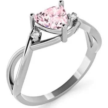 Prsten Couple, Originální prsten Karin, bílé zlato se zirkony, vel. 52, prům. 16.6 mm, 585-66-1-0301.1B00.0.52.108