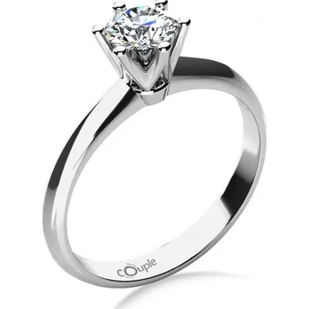 Prsten Couple, Zásnubní prsten May, bílé zlato se zirkonem, vel. 54, prům. 17.2 mm, 585-68-1-4042.1B00.0.54.001