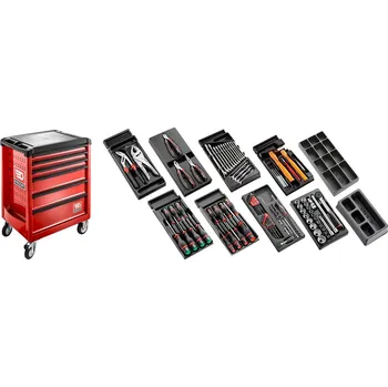 Dílenský vozík pojízdný - vybavený 118 dílů FACOM CM.118