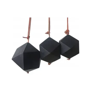 Vánoční ozdoba Set 3 ks teakových ozdob Diamond Black