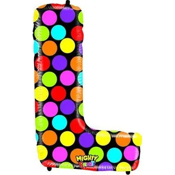 Balónek Nafukovací balónek písmeno L barevné 102 cm - Grabo