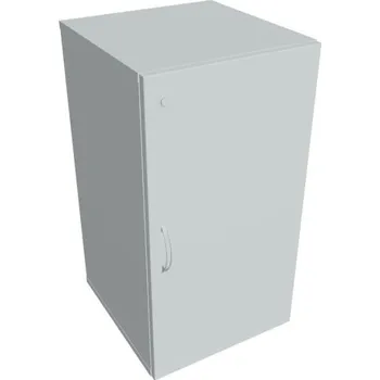 Kancelářský vozík HOBIS kancelářská policová skříň - DZ 2 40 01, zámek Huwill, šedá + doprava zdarma