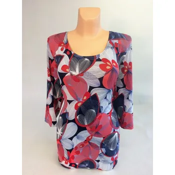 Dámská tunika Halenka KESMA, Barva Červená, Velikost XXXL 54, Materiál 96% Viskoza 4% Lycra