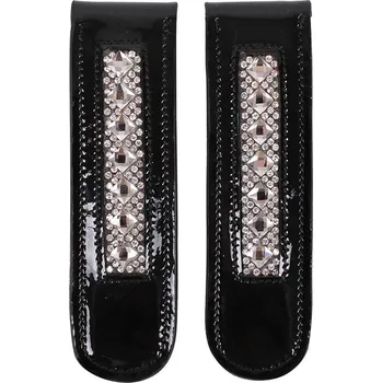 Jezdecká obuv QHP Spony na boty či minichapsy Shakira QHP, ozdobné, pár, black/silver STANDARD