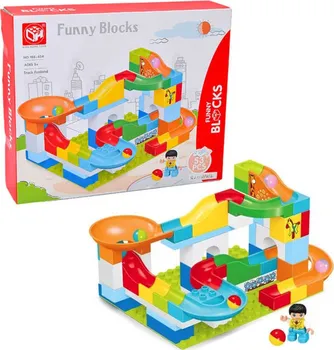 Kuličková dráha Mac Toys Funny Blocks Kuličková dráha s figurkou 53 dílků