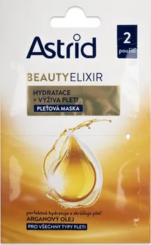 Pleťová maska Astrid Beauty Elixir Mask hydratační a vyživující maska 2x 8 ml