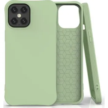 Pouzdro na mobilní telefon Matný měkký kryt pro iPhone 12 Pro Max - světle zelený