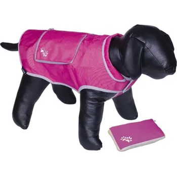 Obleček pro psa Nobby Nobby reflexní nepromokavá vesta BANAT pro psa růžová - doprodej 23 cm