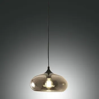 Fabas 3489-40-126 Ela, závěsné svítidlo z kouřového skla, 1x60W E27, prům. 27cm