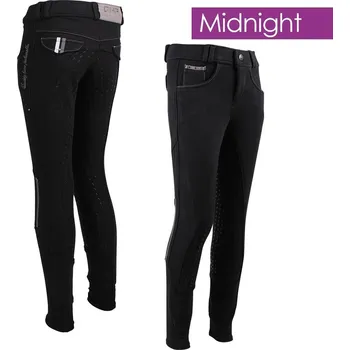 Jezdecké kalhoty QHP Rajtky Coco QHP, s gripem, dětské, midnight 140
