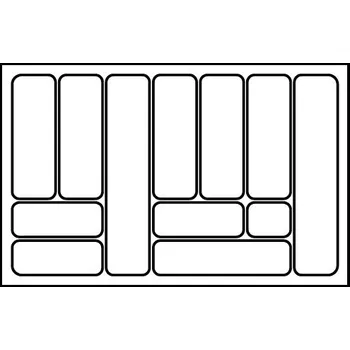 Organizace kuchyně Poli příborník do zásuvky 800 Comfort barva: stříbrná