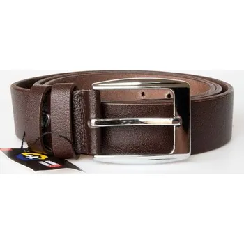 Opasek Délka 150 cm - pánský tmavě hnědý kožený opasek šířka 37 mm