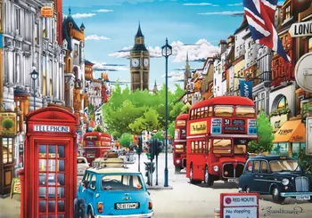 Puzzle Trefl Londýnská ulice 1000 dílků