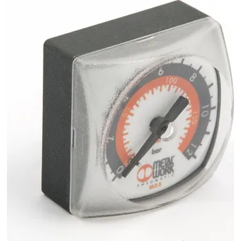 Barometr Manometr zadní 40x40 mm, rozsah 0 - 12 bar